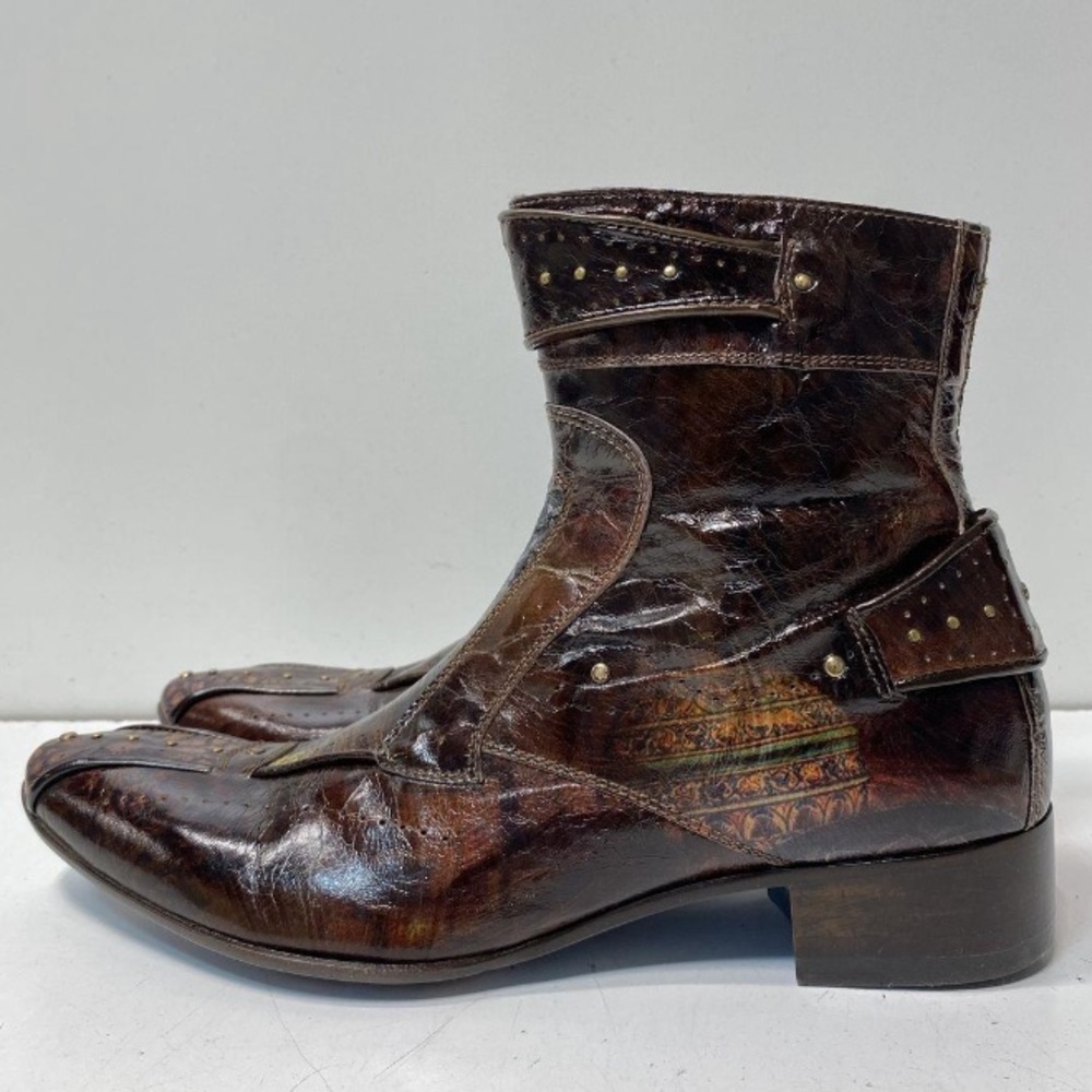 NWOT Jo Ghost Women’s Brown Leather Zip Ankle Boots.